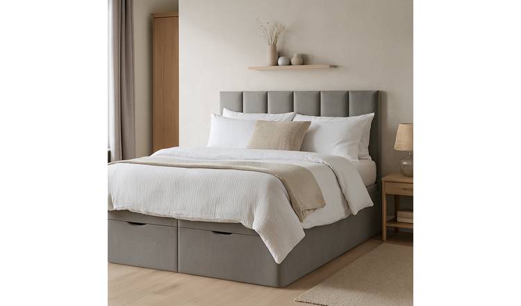 Millbrook Piper Double Fabric End Lift Ottoman Bed  Grey