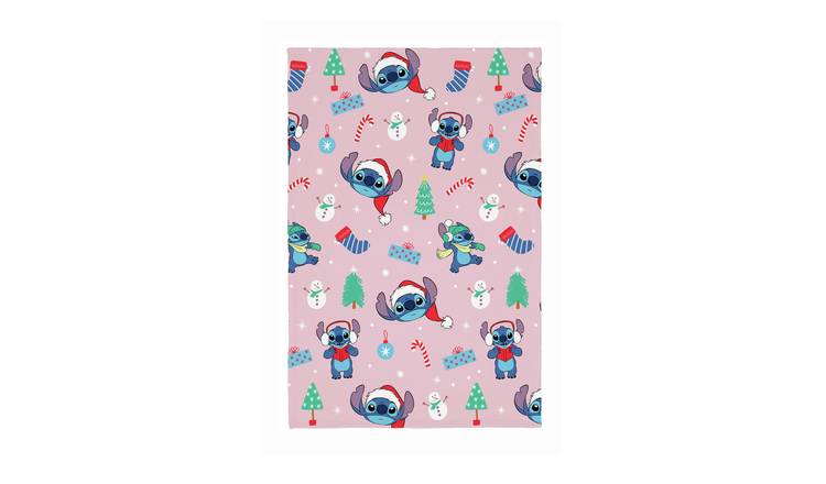 Disney Stitch Christmas Fleece Throw - Pink - 150x100cm