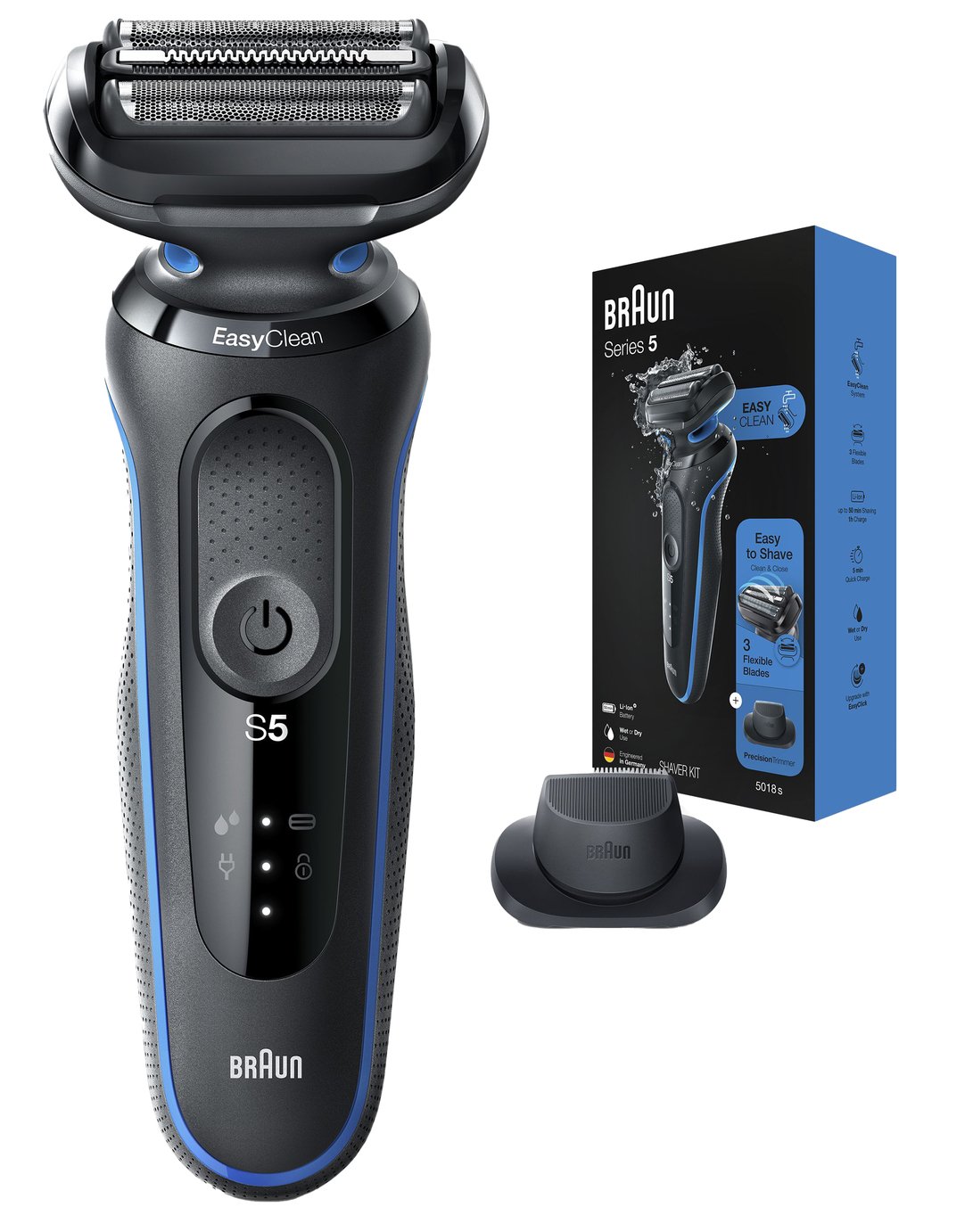 braun electric shaver with trimmer