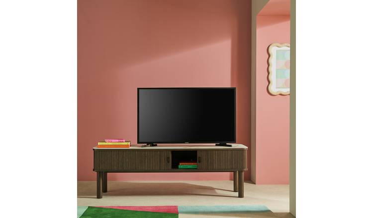 Habitat Lex 2 Door Oak TV Unit - Smoked Oak