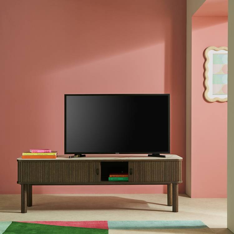Habitat Lex 2 Door Oak TV Unit - Smoked Oak 0