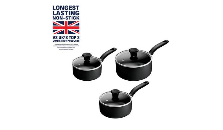 Tefal 3 Piece Aluminium Saucepan Set