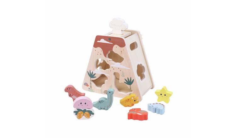Chad Valley Wooden Dinosaur Theme Shape Sorter Toy