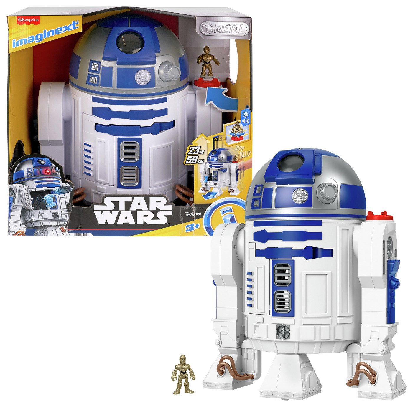 Imaginext Star Wars R2-D2 Lights Sounds & C-3Po DiecastToy