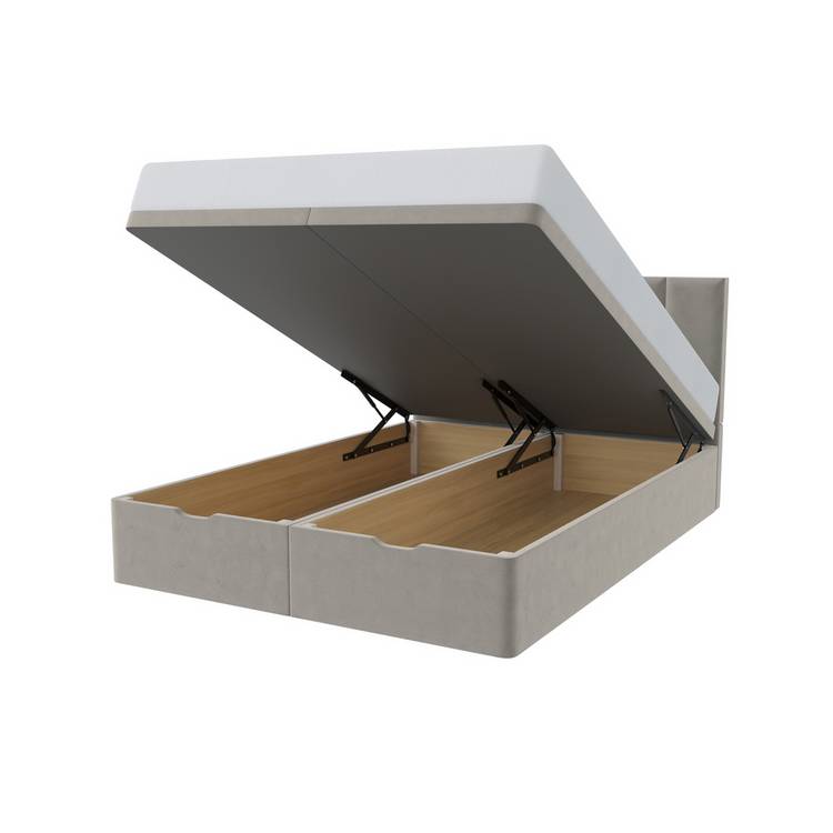 Millbrook Beds Superking Fabric Ottoman Bed - Natural 0