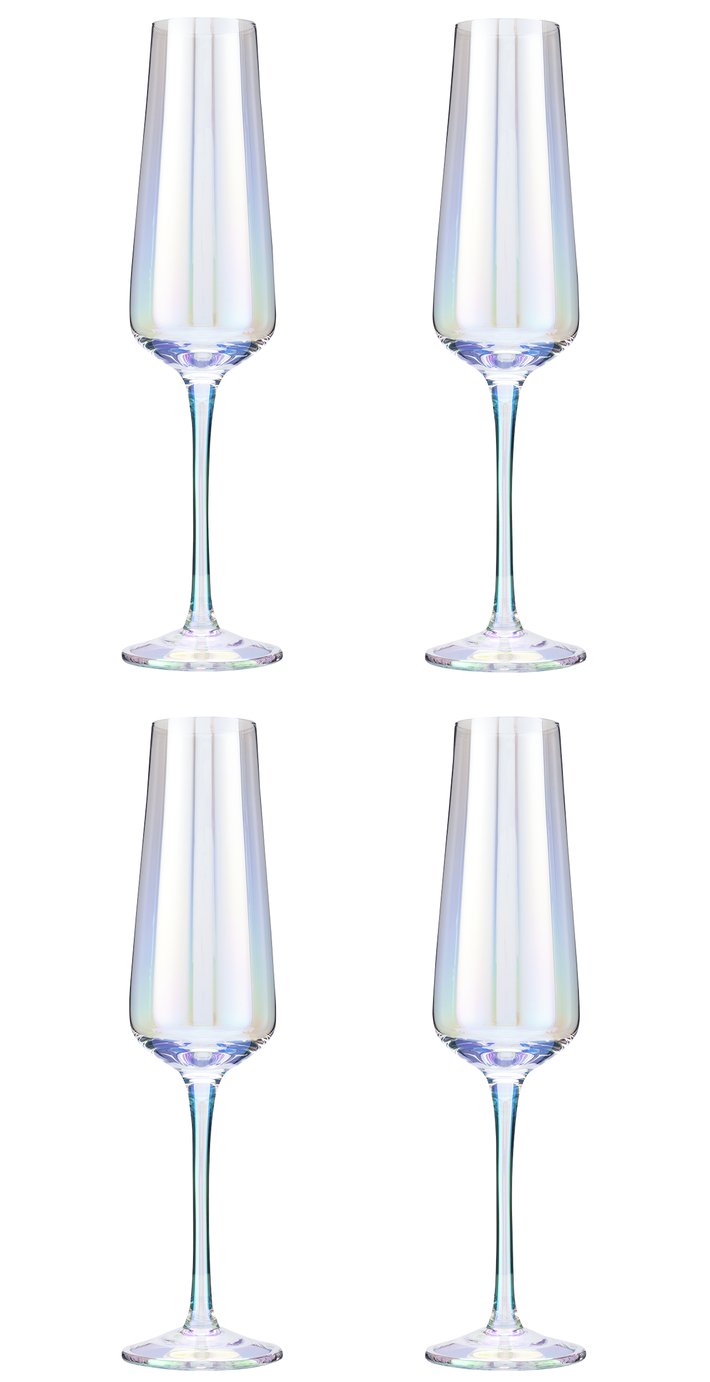 Argos Home Iridescent Lustre Set of 4 Prosecco Flutes Review