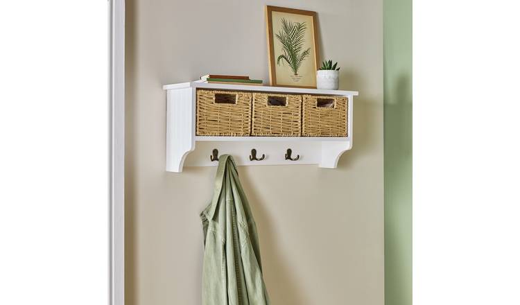 Argos Home Coat Rack with 3 Paper Storage Boxes - Natural