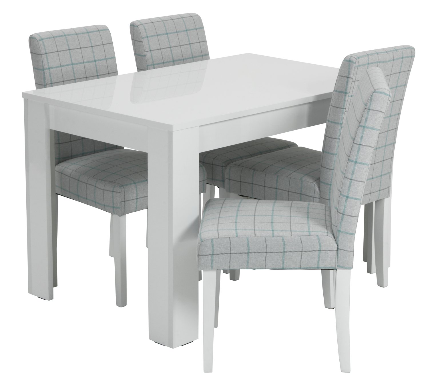 Argos Home Miami White Gloss Table & 4 Chairs Reviews Updated
