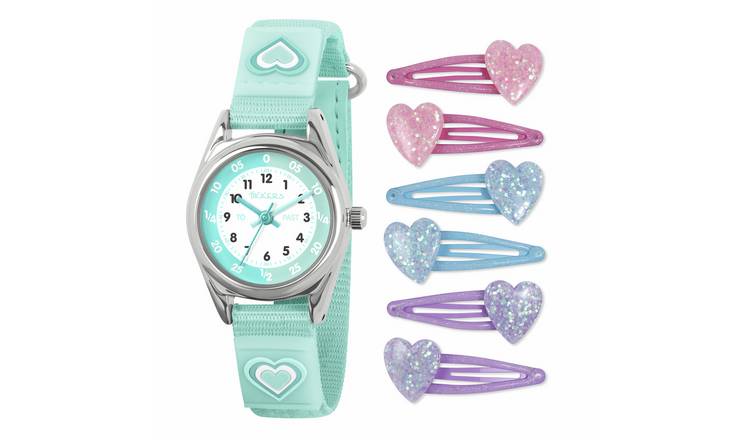 Tikkers Kids Aqua Heart Watch Gift Set