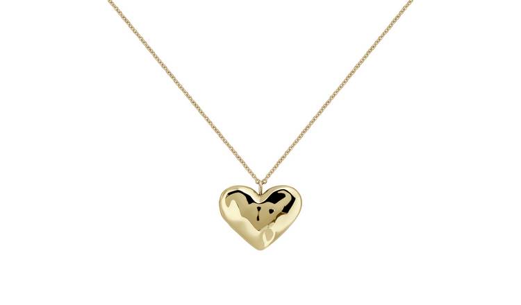 Radley 18ct Gold Plated Hammered Heart Pendant Necklace