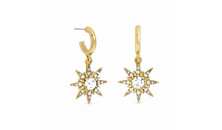 Lipsy Gold Plated Celestial Hoop Earrings