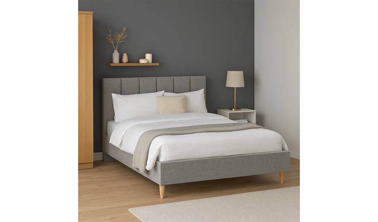 Millbrook Piper  Kingsize Fabric Bed Frame-Grey