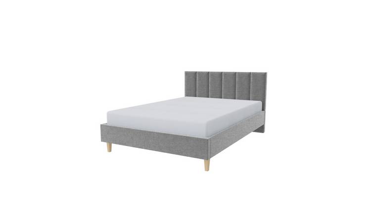 Millbrook Piper  Kingsize Fabric Bed Frame-Grey