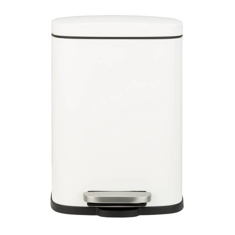 Argos Home 5 Litre Rectangular Bathroom Pedal Bin - White 0