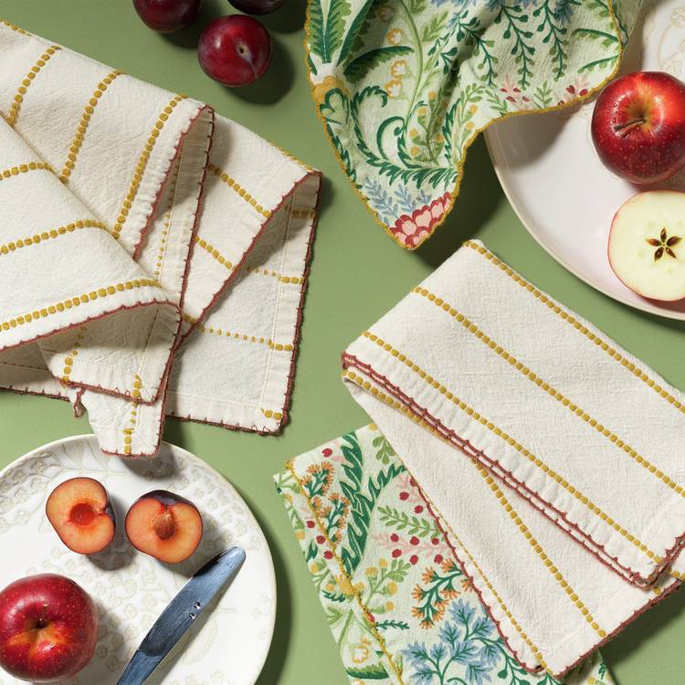 Habitat x Sanderson & National Trust Pack of 4 Napkins 0