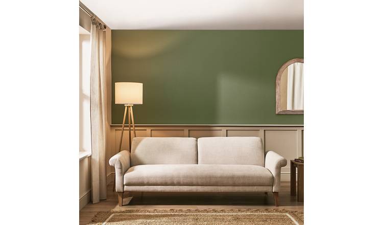 Argos Home Douglas Fabric 3 Seater Clic Clac Sofa Bed- Stone