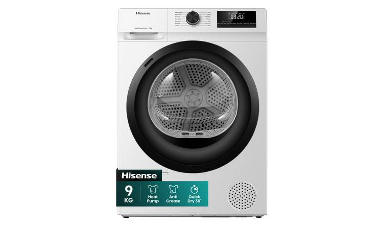Hisense DH1Q902BW2 9KG Heat Pump Tumble Dryer - White