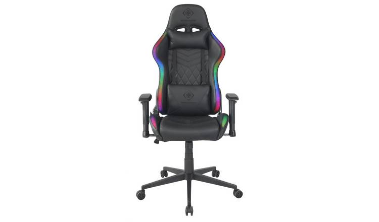Deltaco RGB Faux Leather Gaming Chair - Black