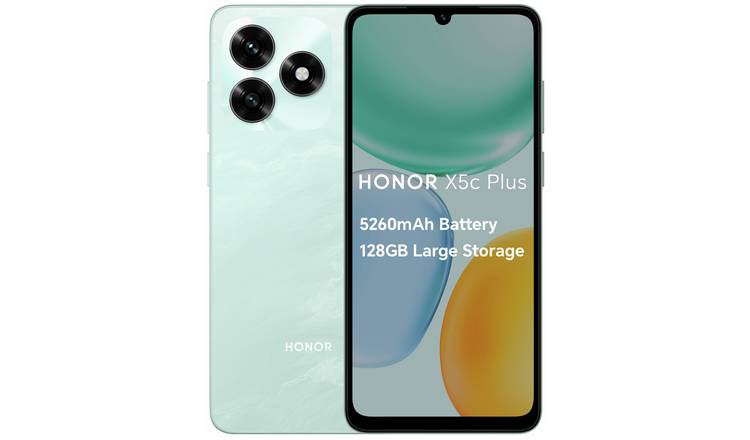 SIM Free HONOR X5c Plus 128GB AI Mobile Phone - Ocean Cyan