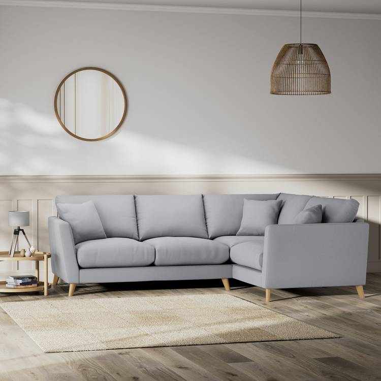 Habitat Lomond Right Hand Corner Sofa - Grey - Ash Leg 0
