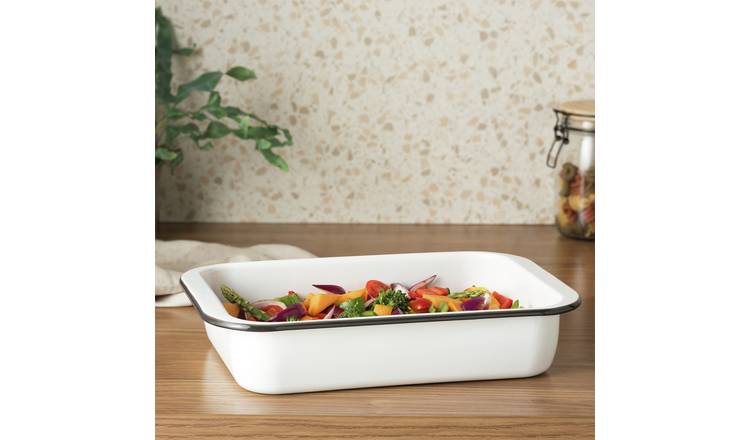 Argos Home 37cm Enamel Carbon Steel Roaster