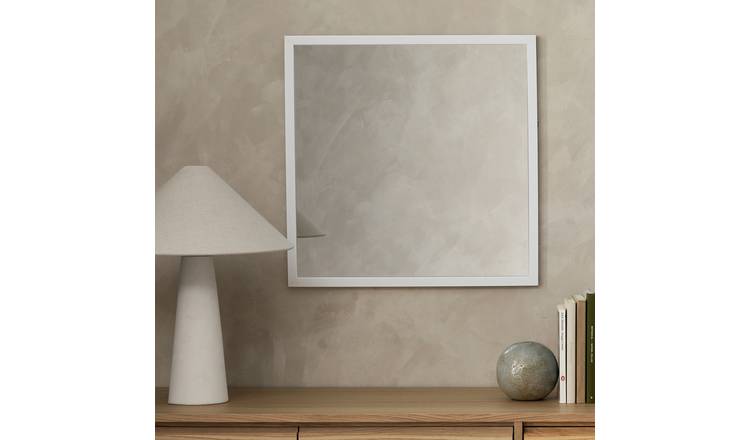 Home Essentials White Square Wall Mirror - 55x55cm