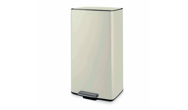 Tower 40 Litre Rectangular Pedal Bin - Cream