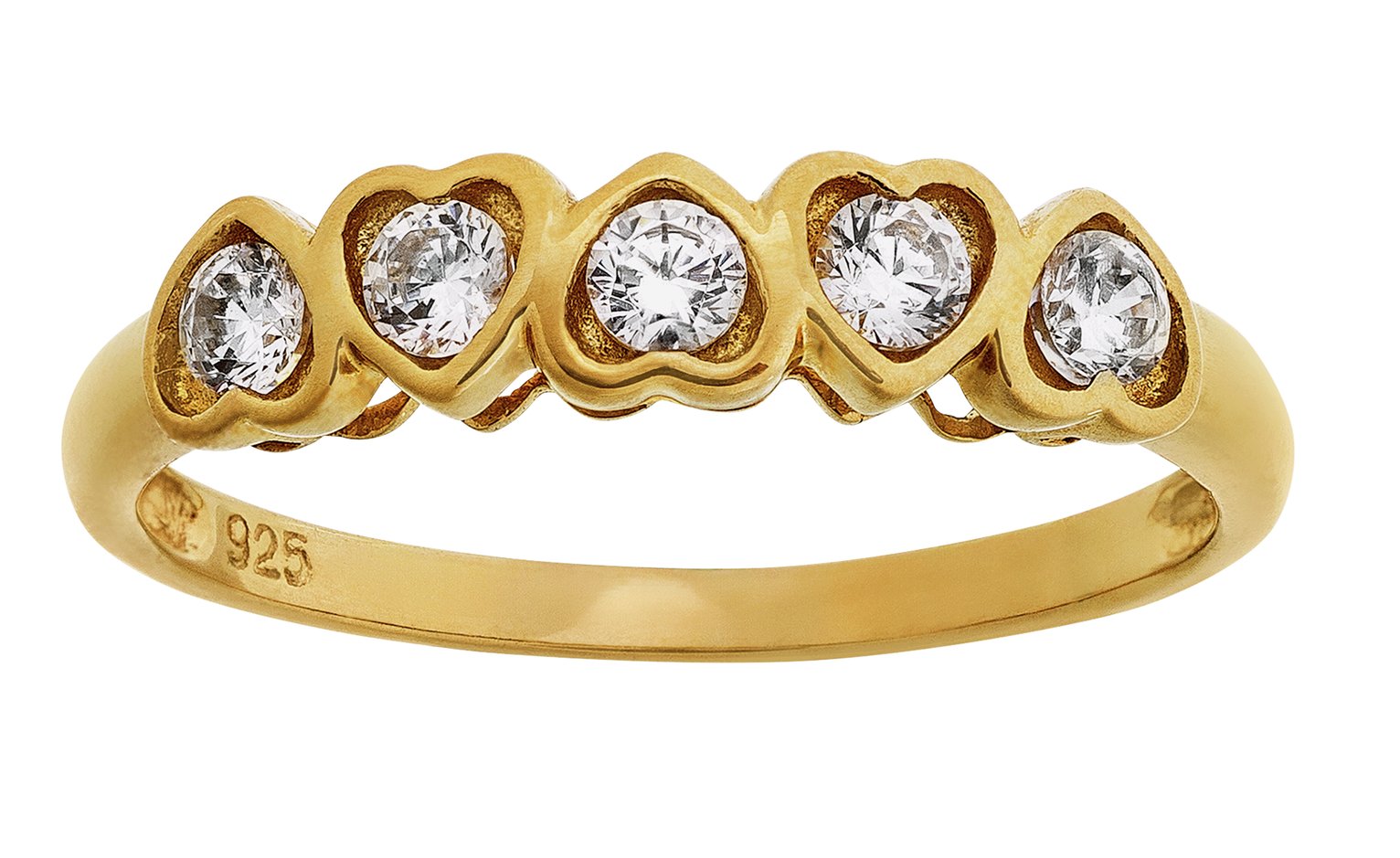 Revere 9ct Gold Cubic Zirconia Heart Eternity Ring Review