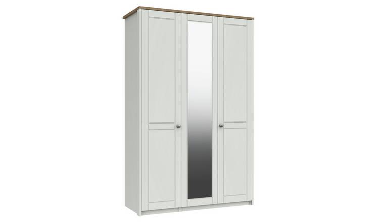 Kielder 3 Door Mirror Wardrobe - Grey