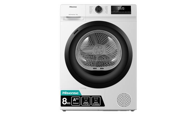 Hisense DH1Q802BW2 8KG Heat Pump Tumble Dryer - White