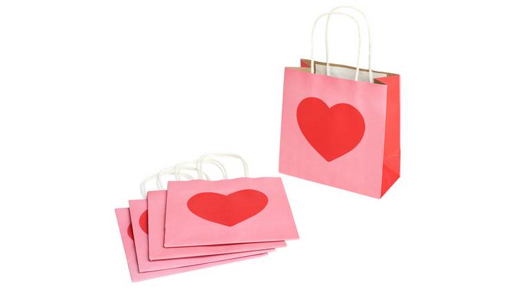 Argos Home Pack of 5 Heart Paper Bags