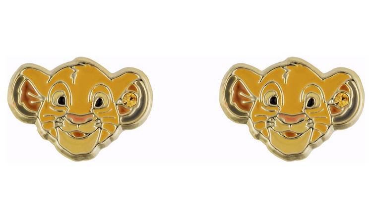 Disney The Lion King Simba Gold Plated Stud Earrings