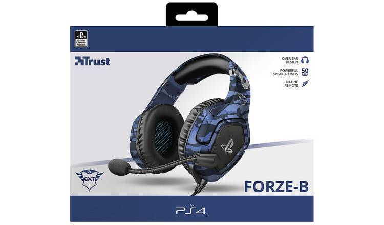 Buy Trust Gxt 4 Forze B Ps4 Ps5 Pc Headset Blue Camo Gaming Headsets Argos