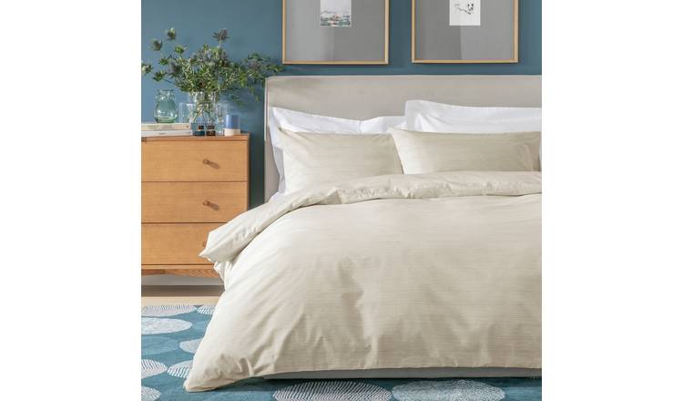 Habitat Stockholm Stripe Neutral Bedding Set - Superking