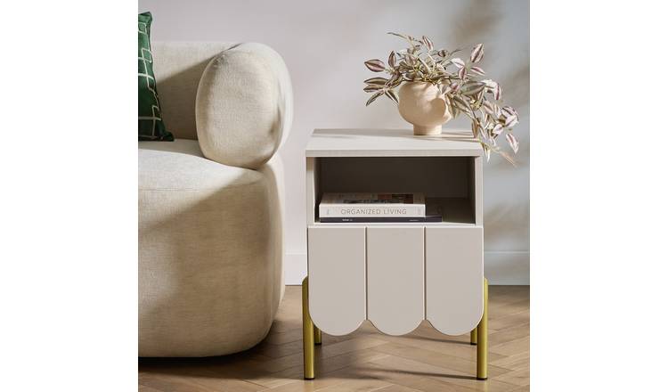 Habitat Fala 1 Drawer Side Table - Natural