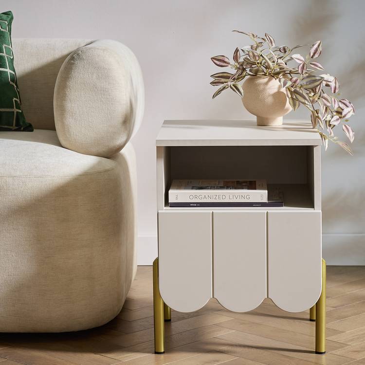 Habitat Fala 1 Drawer Side Table - Natural 0