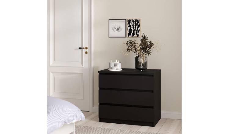 Furniture To Go Naia 3 Drawers Chest - Black