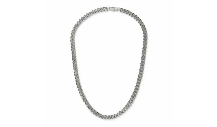 Uncommon Souls Silver Tone Chunky Curb Chain Necklace