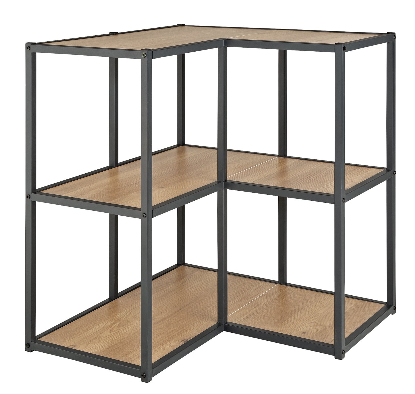 Habitat Loft Living Short Corner Shelving Unit - Light Oak