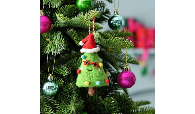 Buy Habitat Felted Tree Christmas Tree Decoration | Christmas tree ...