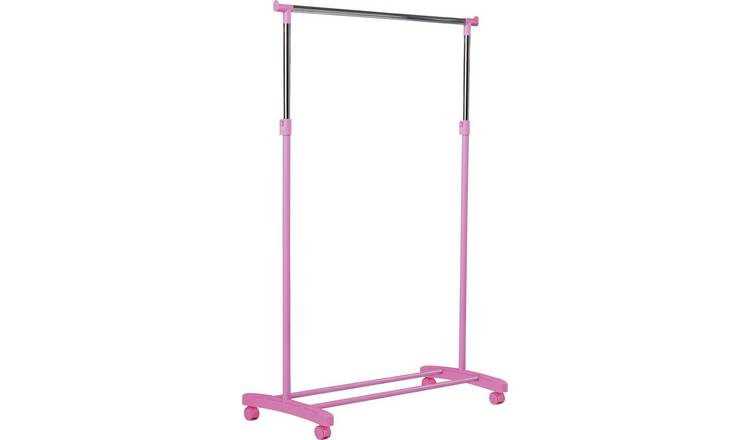 Buy Argos Home Adjustable Chrome Plated Clothes Rail - Pink | Clothes ...