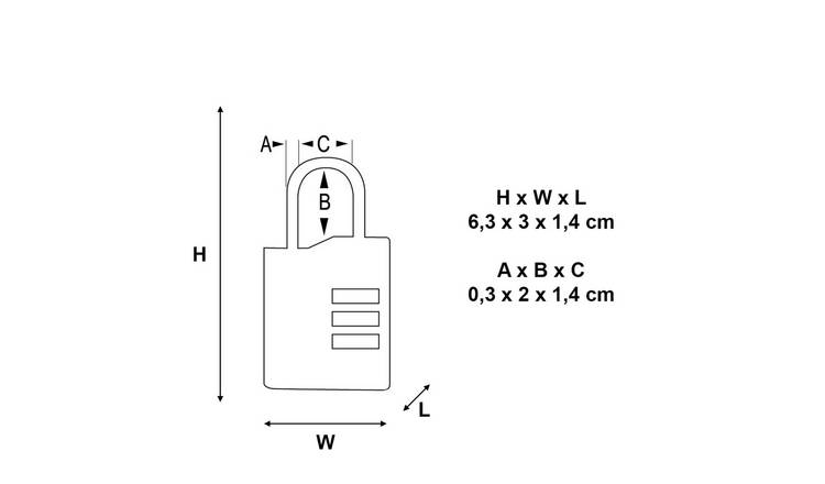 Suitcase padlocks argos online