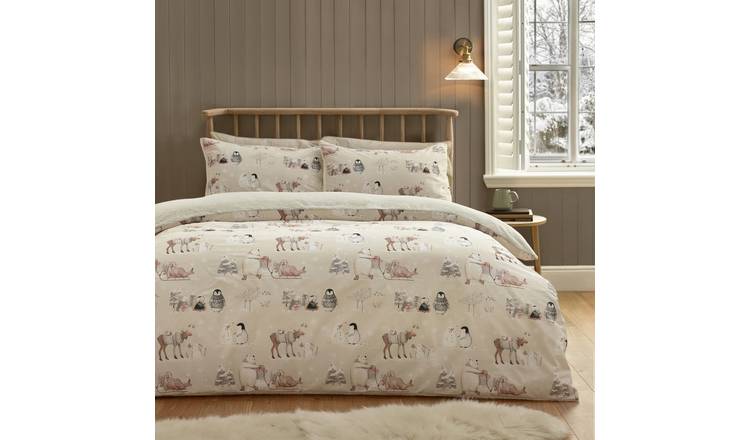 Catherine Lansfield Winter Friends Cream Bedding Set- Double