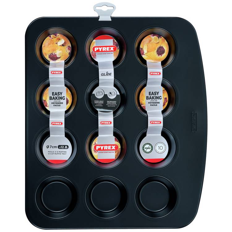 Buy Pyrex Glide 12 Cup Non-stick Muffin Tray Bakeware Habitat