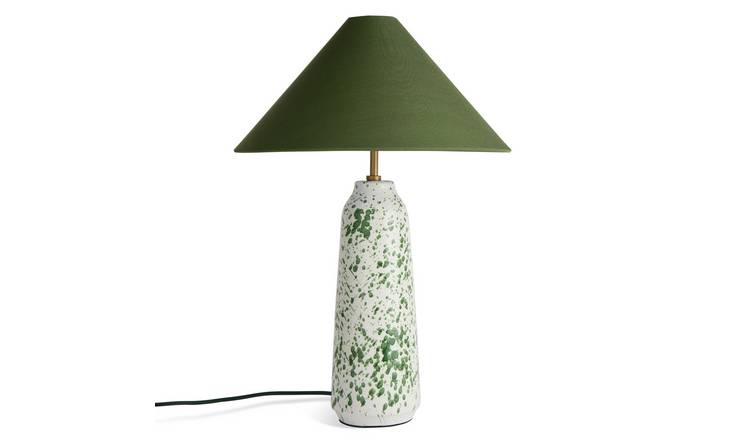 Habitat Jaxx Ceramic Table Lamp - Green & White