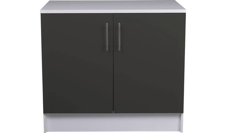 athina 1000mm stainless steel kitchen sink unit black