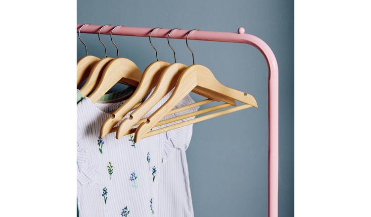 Argos Home Set of 6 Wooden Kids Hangers