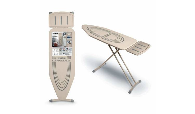Tower 122 x 44cm Oversize Ironing Board - Latte