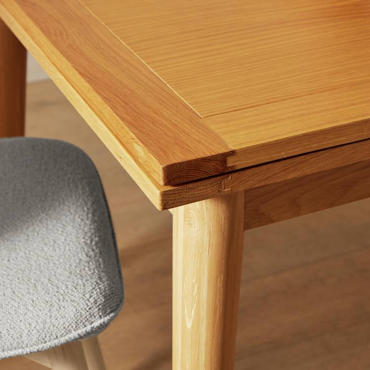 Habitat Lincoln Extending Oak Dining Table & 4 Grey Chairs 0