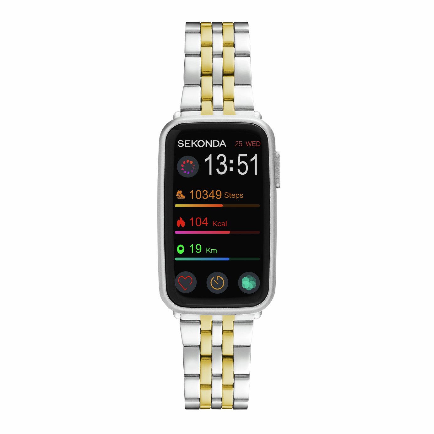 Sekonda Ladies Two Tone Bracelet Fitness Tracker Smart Watch